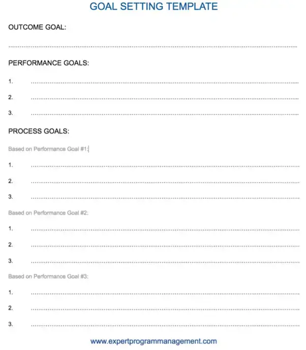 Establecimiento de objetivos: objetivos de resultados, desempeño y procesos
