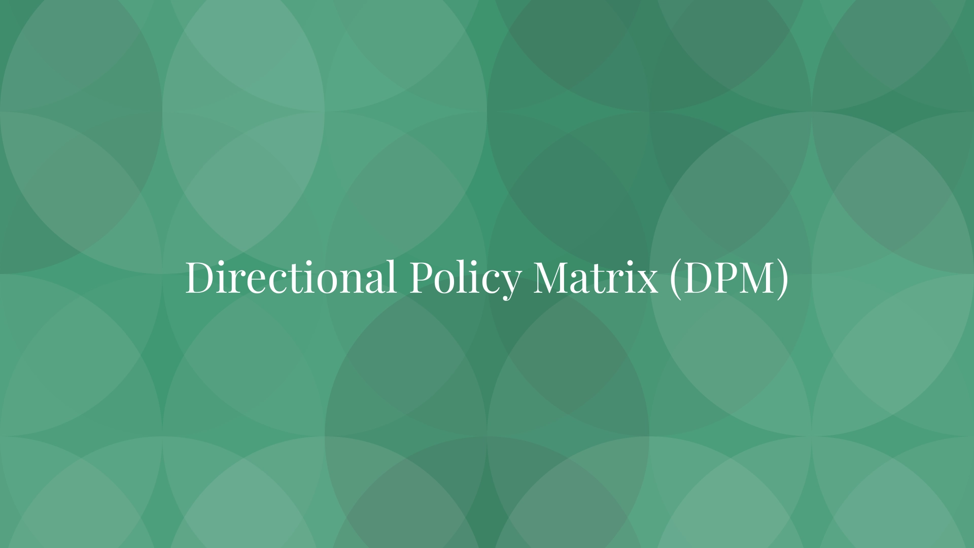 Matriz de políticas direccionales (DPM)