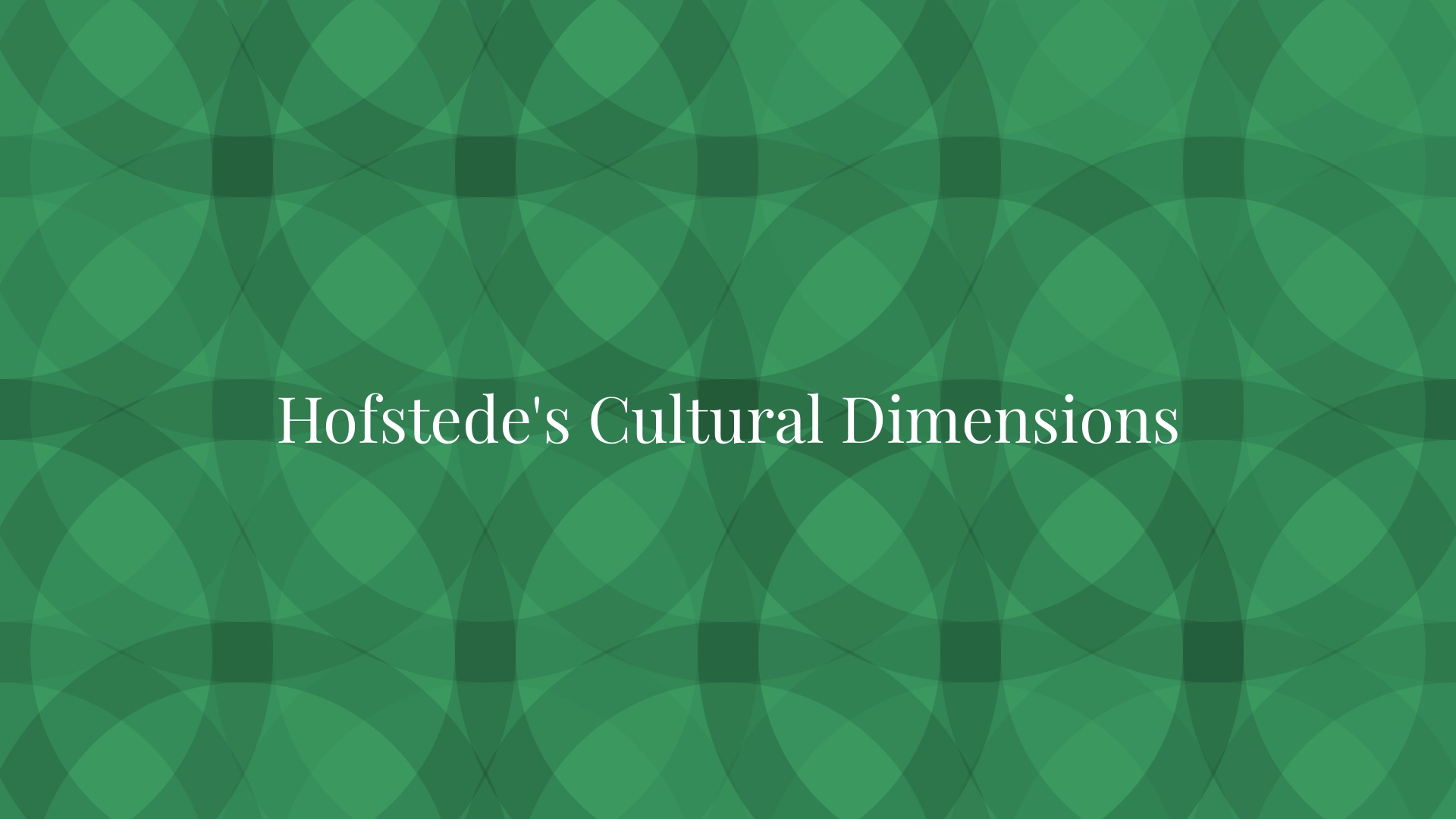 Las dimensiones culturales de Hofstede