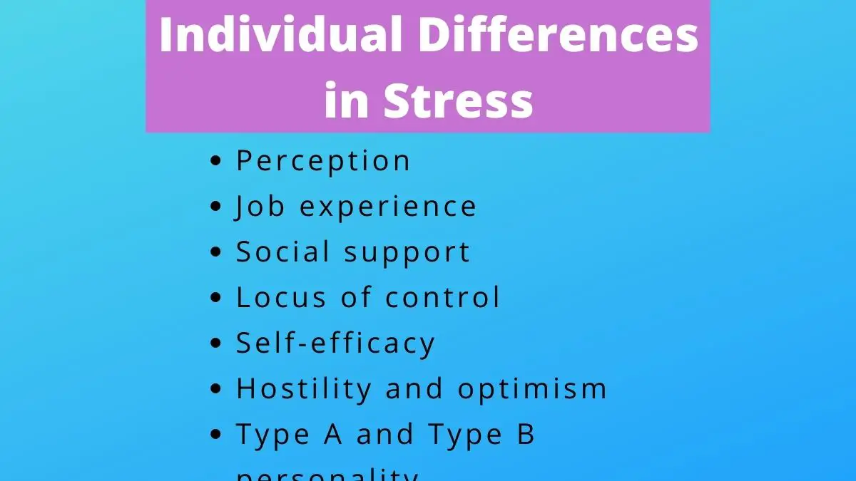7 razones por las que existen diferencias individuales en el estrés (explicadas)