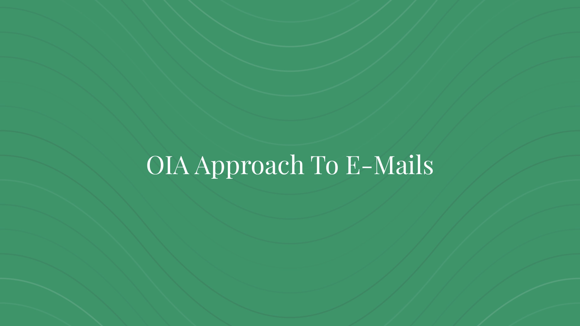 Enfoque de la OIA respecto de los correos electrónicos