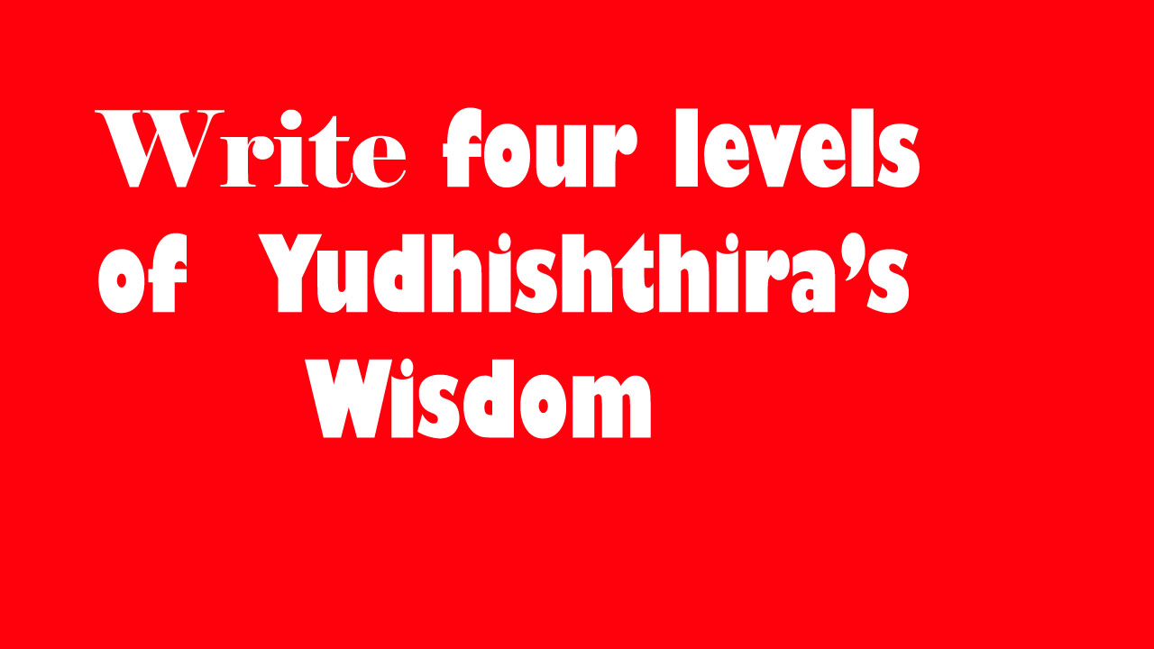 Cuatro niveles de la sabiduría de Yudhishthira