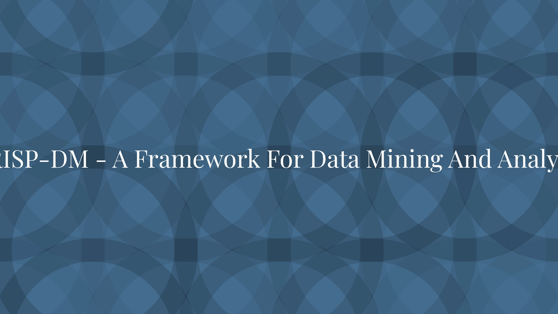 DM: un marco para análisis y minería de datos