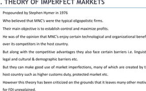Inversión Extranjera Directa (Teorías de la IED) |